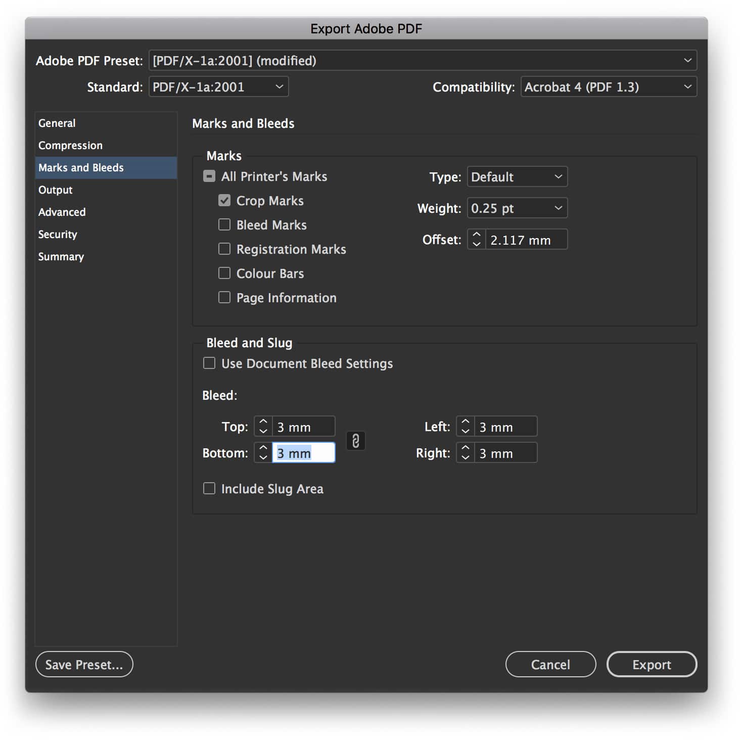 adobe indesign pdf in printer menu not working