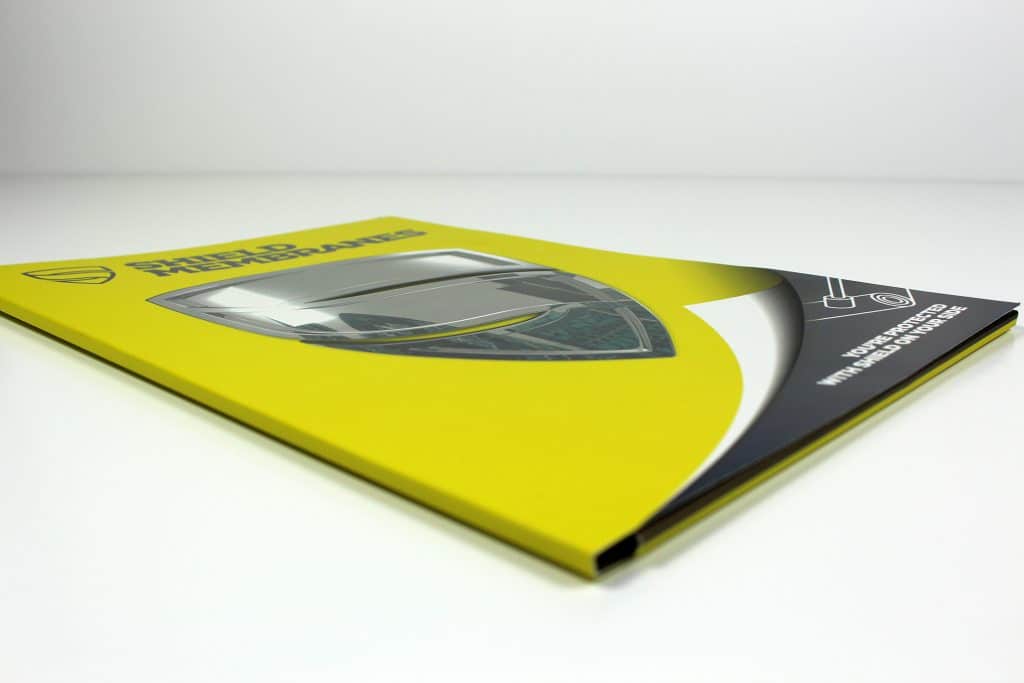 Printed Die-Cut Pocket Folder for Shield - Yellow