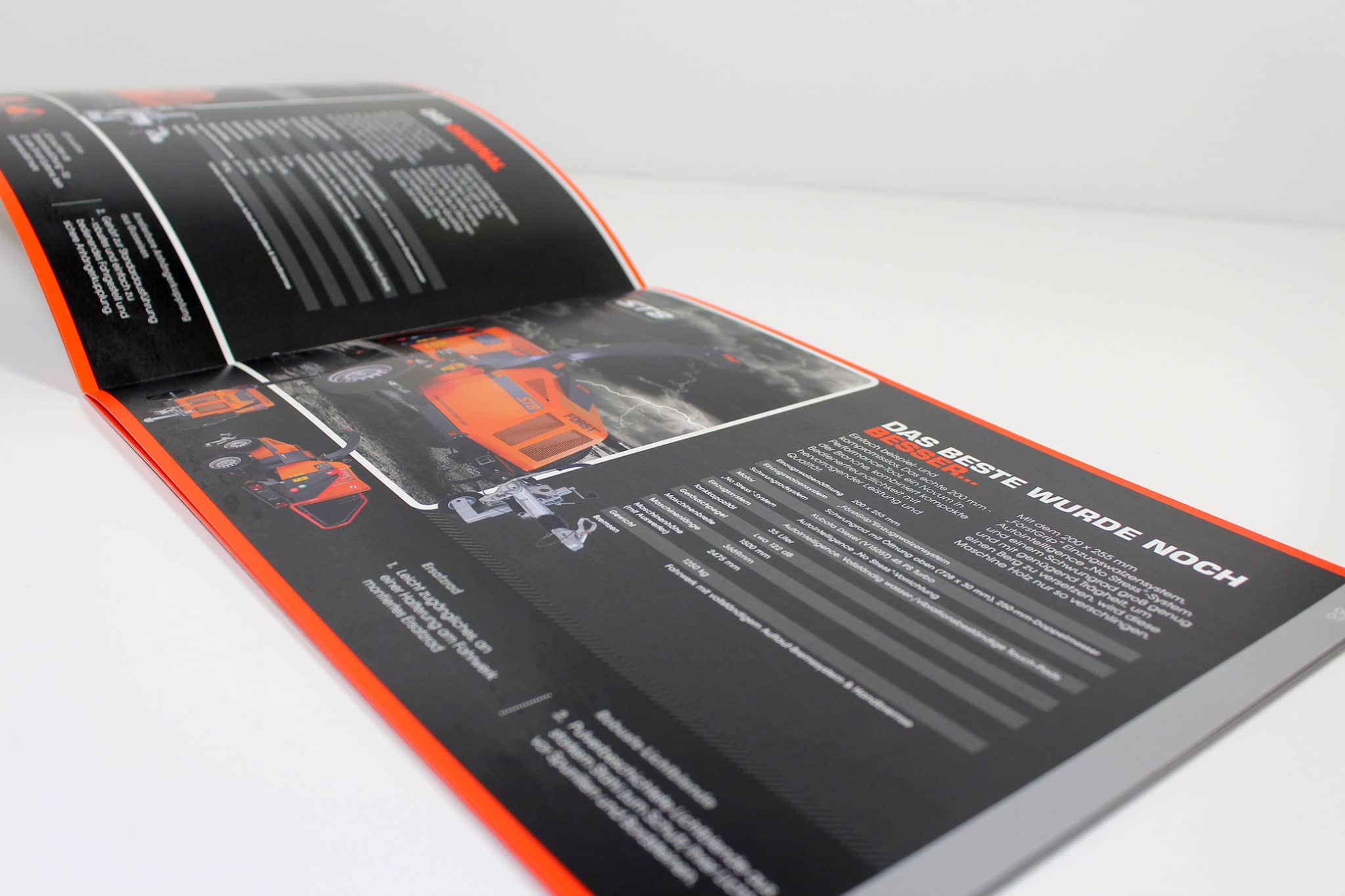 Catalogue with spot colour orange